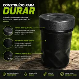 Kit 3 Potes Pretos Para Campo Básico Sd Curso Op Kit Militar