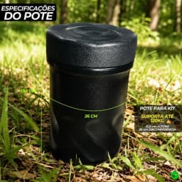 Kit 5 Potes Pretos Para Campo Básico Sd Curso Op Kit Militar