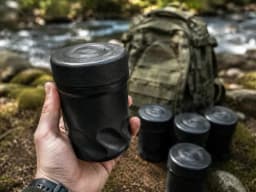Kit 4 Potes Pretos Para Campo Básico Sd Curso Op Kit Militar
