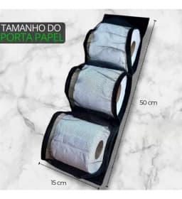 Porta Papel Higiênico Para Banheiro Pendurável Em Tela Liso