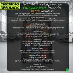 Organizador Para Carro Uber/99/indriver Porta Treco Veicular