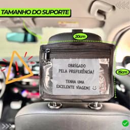 Porta Recado/telefone Para Passageiro Uber Encosto Banco