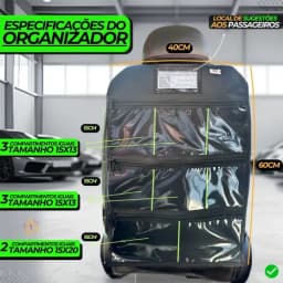 Organizador Para Carro Uber/99/indriver Porta Treco Veicular